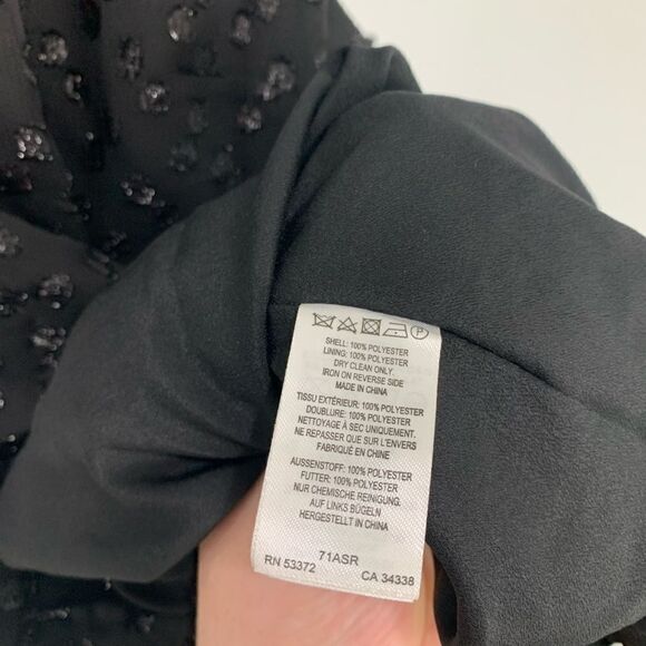 French Connection Black Glitter Dot Burnout Dress - Picture 9 of 9